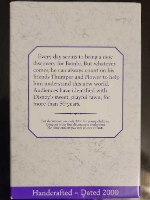 Frolicking Friends Bambi, Thumper, and Flower - Disney Bambi (Walt Disney Productions) ornament collectible [Barcode 015012554830] - Main Image 3