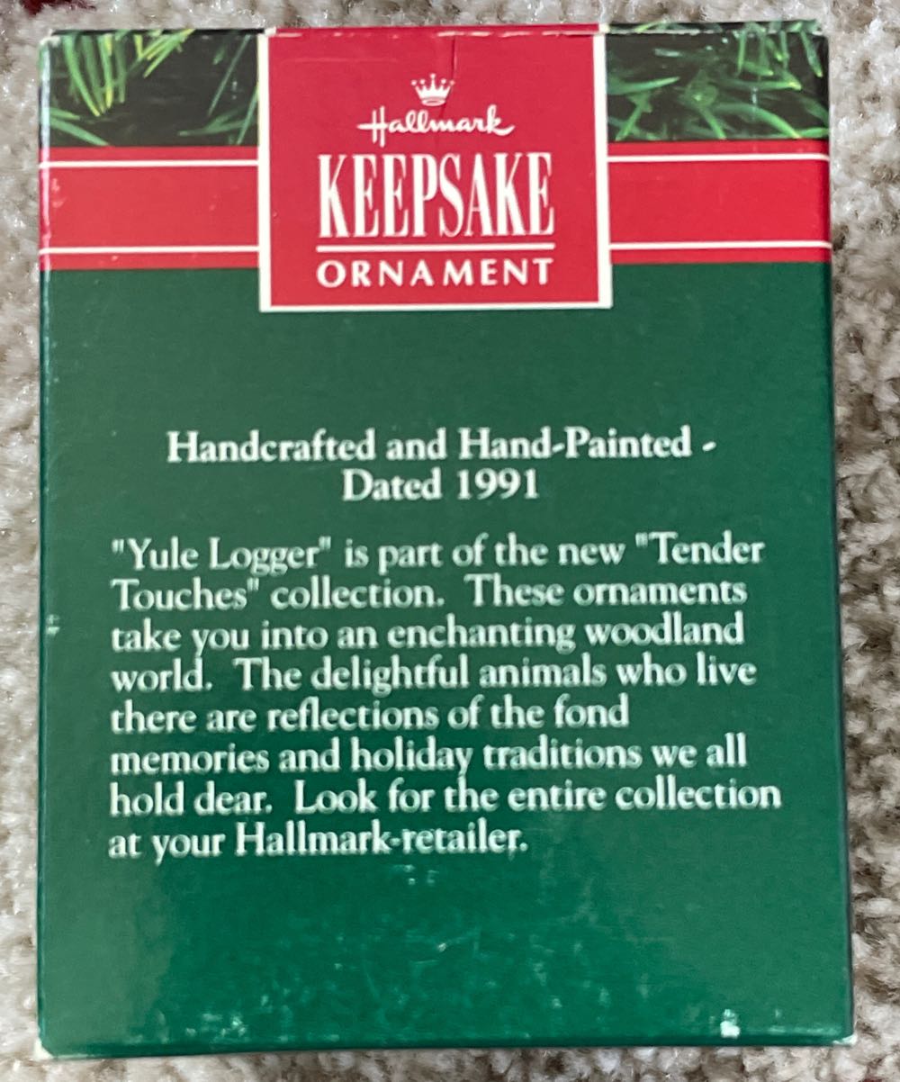 Yule Logger - Tender Touches Collection ornament collectible [Barcode 070000027444] - Main Image 2