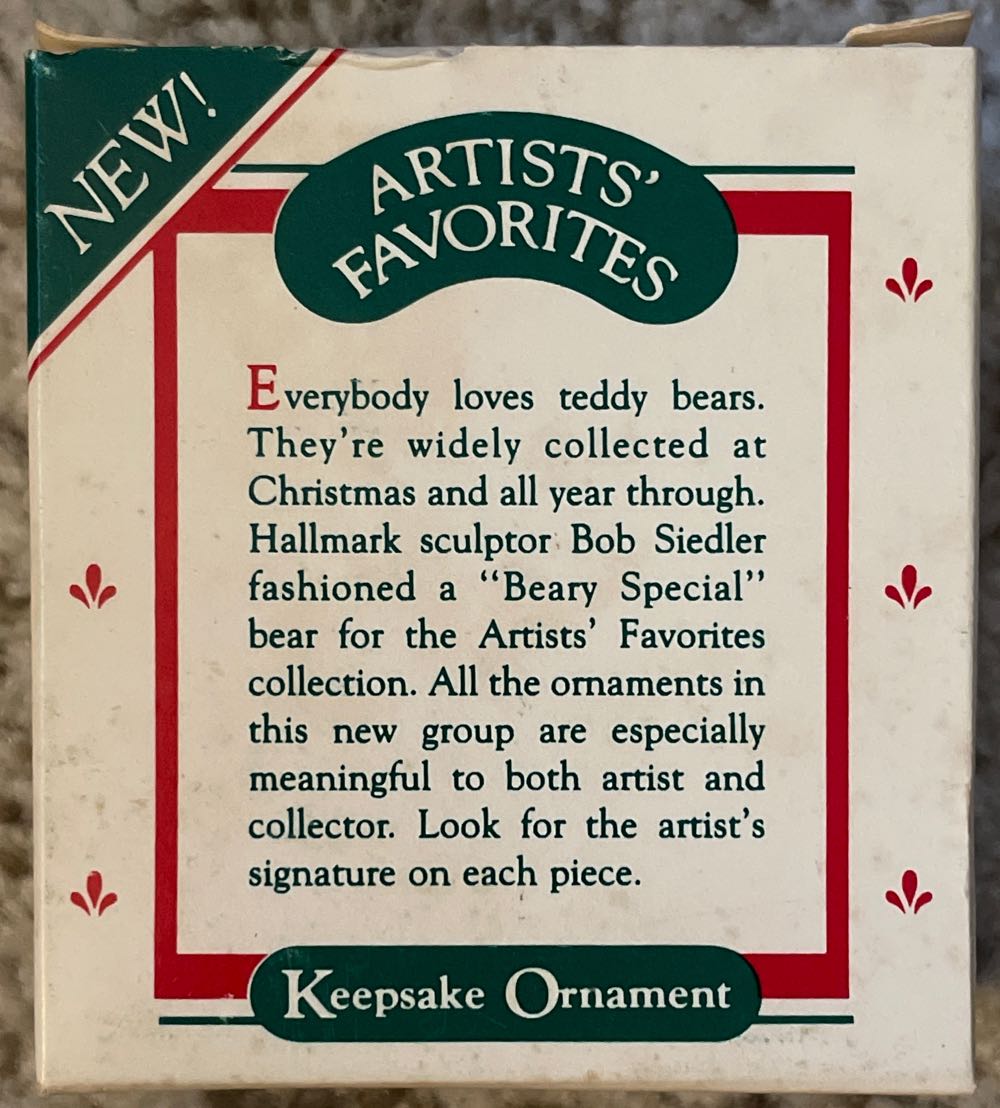 Beary Special - Artists’ Favorites (Artist’s Favorites) ornament collectible - Main Image 2