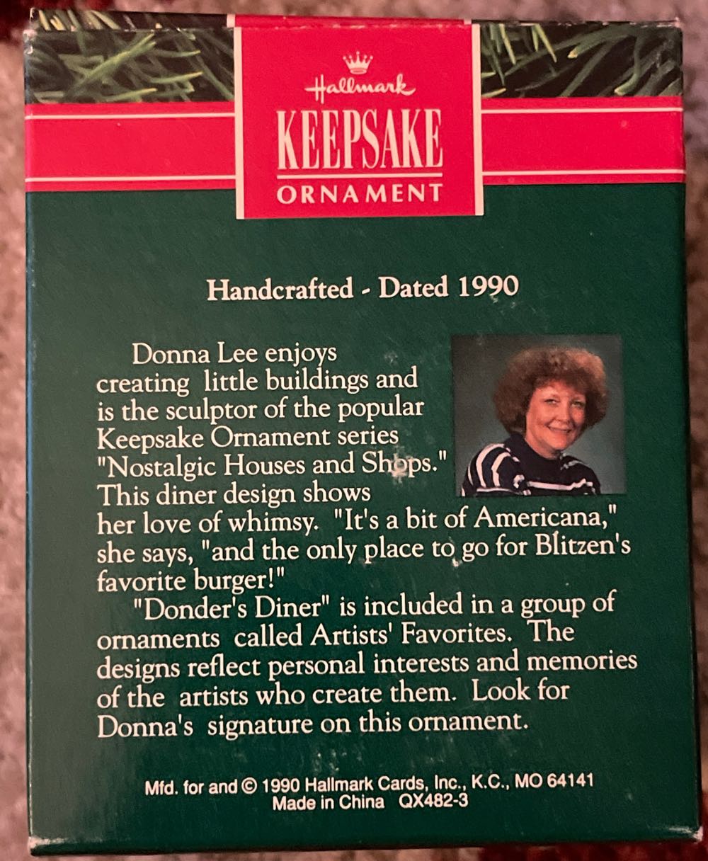 Donder’s Diner 🐶 - Artists’ Favorites (Buildings) ornament collectible [Barcode 070000027499] - Main Image 2