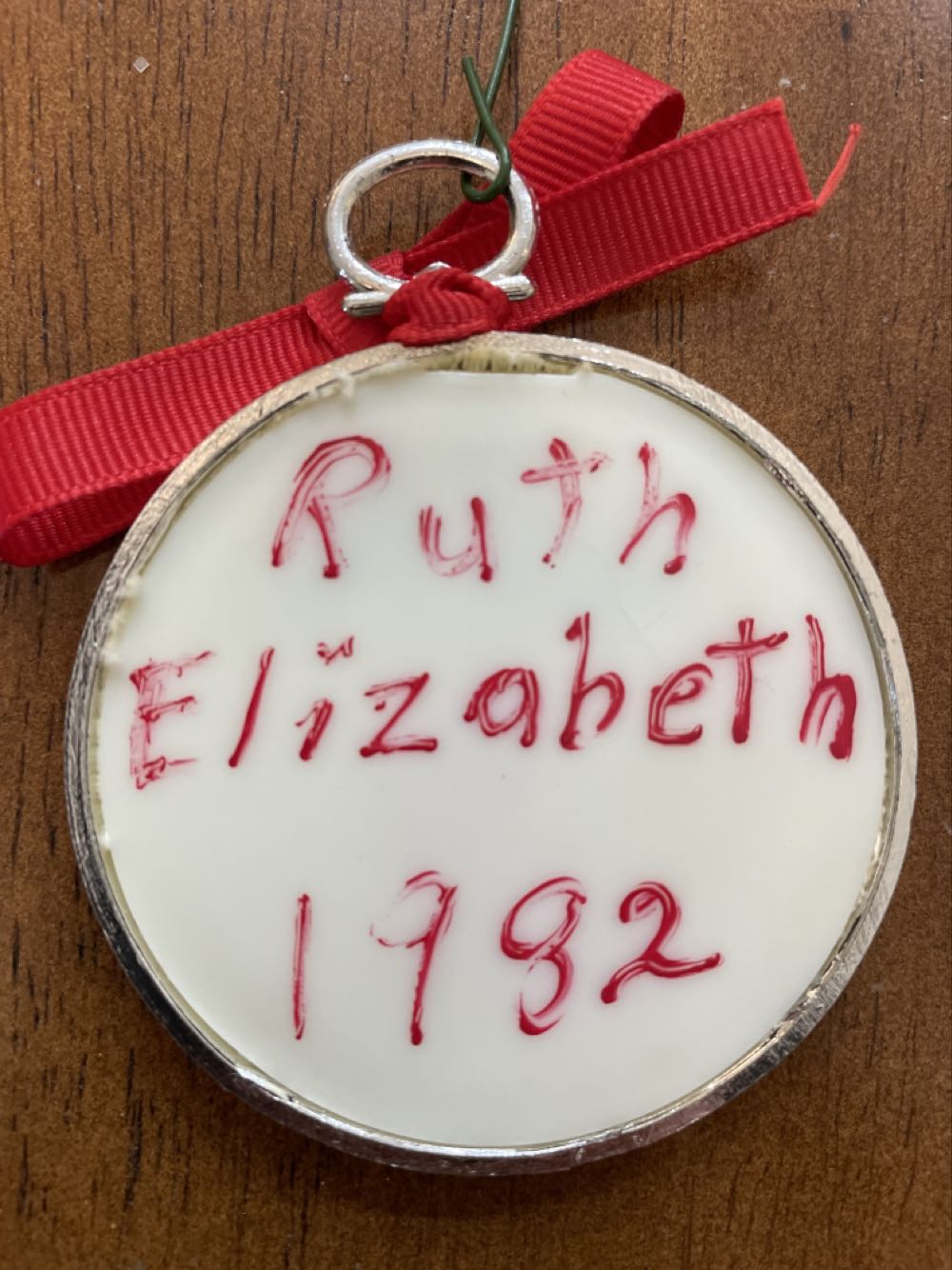 Cross-stitch Stocking 1982 -  Grandma Mary made for Ruth ornament collectible - Main Image 2