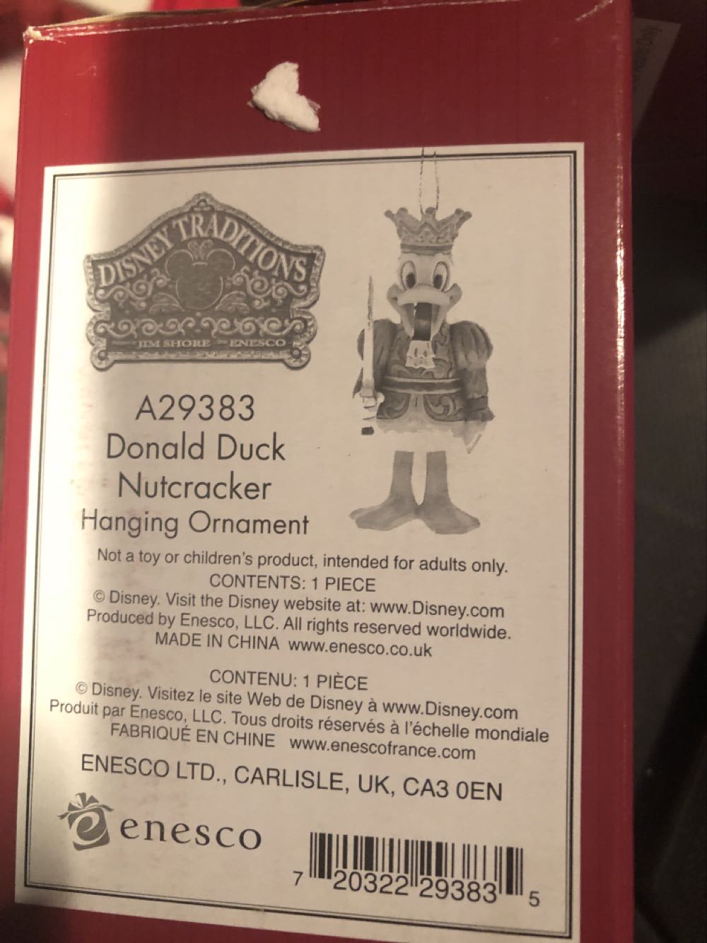 Disney Traditions Donald Duck Nutcracker Donald A29383 Christmas Donald  ornament collectible [Barcode 720322293835] - Main Image 2