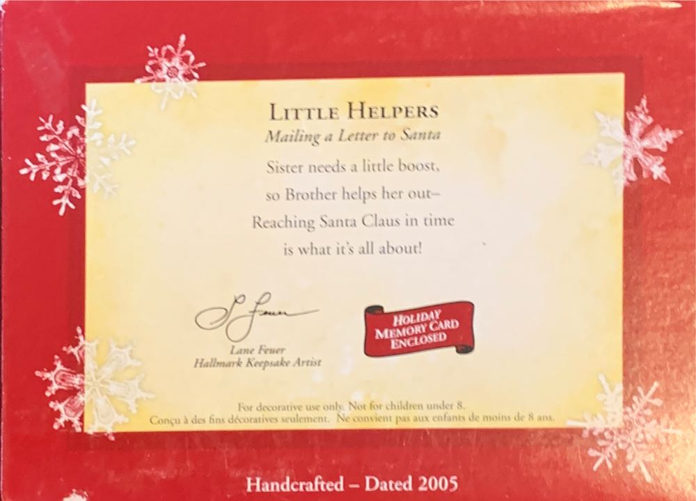 Little Helpers: Mailing A Letter to Santa  (Kids, Letter To Santa) ornament collectible [Barcode 015012876253] - Main Image 2