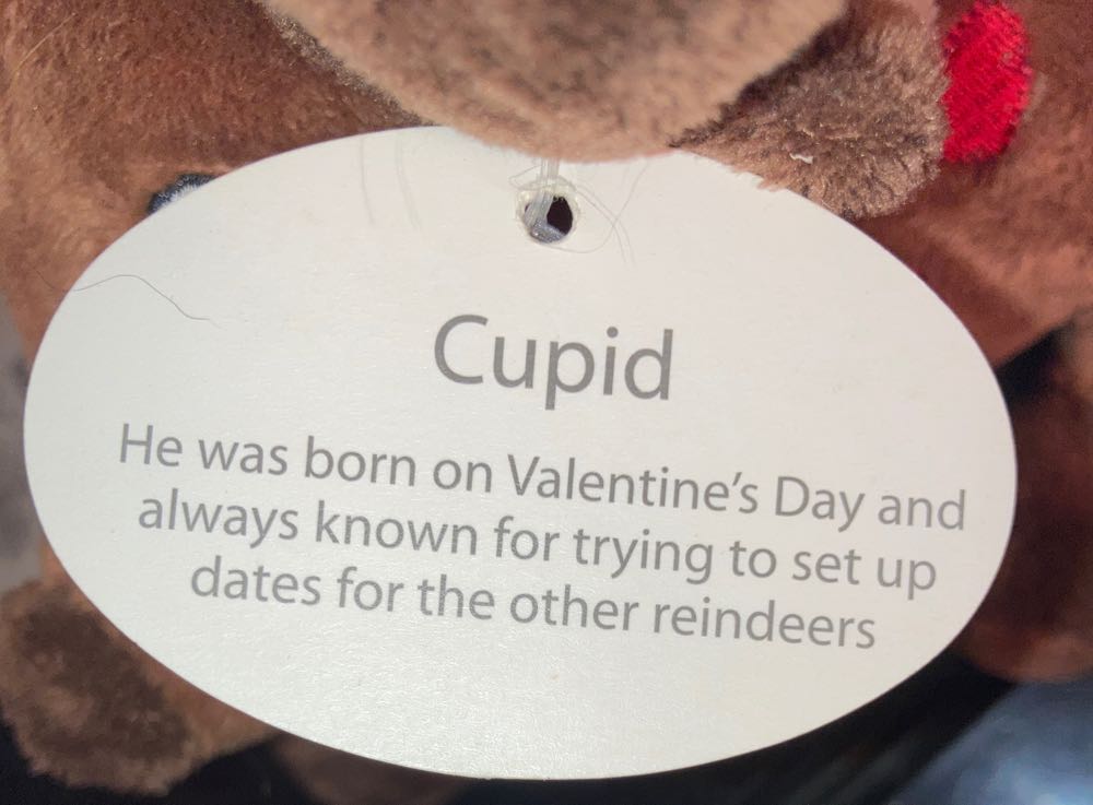 Cupid Reindeer Plush - Lil Man (Christmas) ornament collectible - Main Image 2