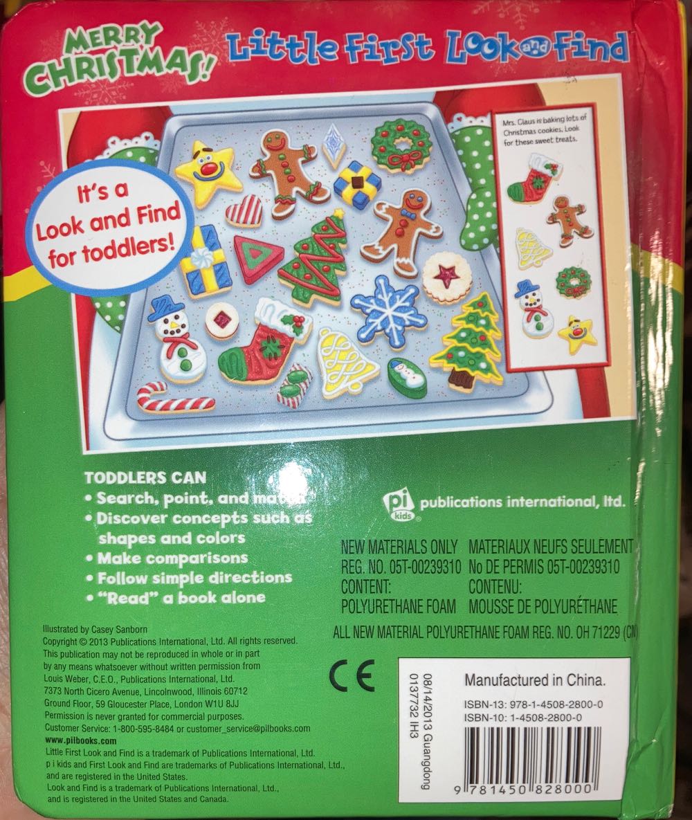 Little First Look & Find Merry Christmas  (Christmas) ornament collectible [Barcode 9781450828000] - Main Image 2
