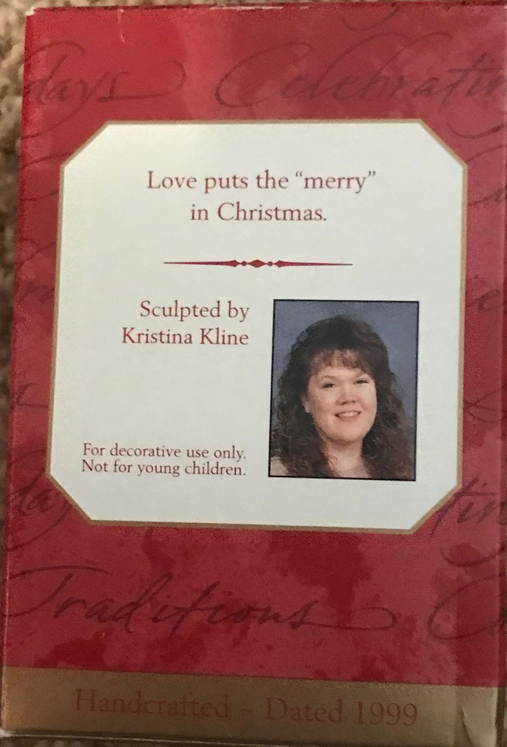 Our Christmas Together  (Couples) ornament collectible [Barcode 015012493627] - Main Image 2