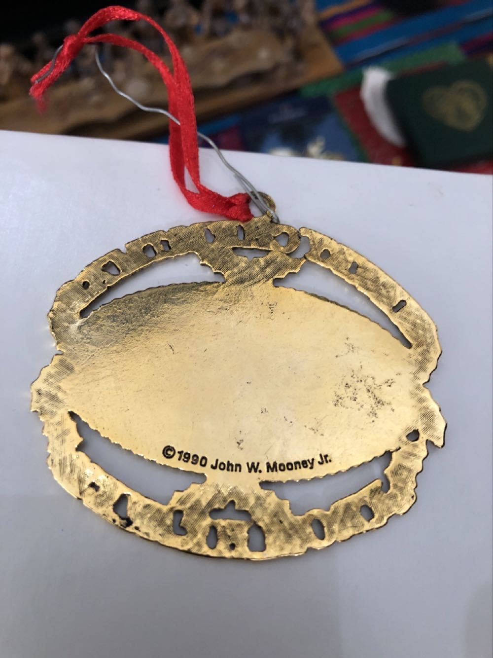 Merry Christmas From Heaven Gold Colored  ornament collectible [Barcode 826361000028] - Main Image 2