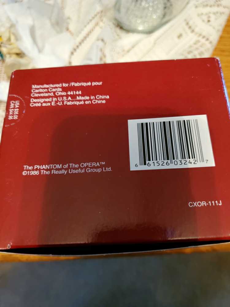 The Phantom of the Opera  ornament collectible [Barcode 1668579032427] - Main Image 2