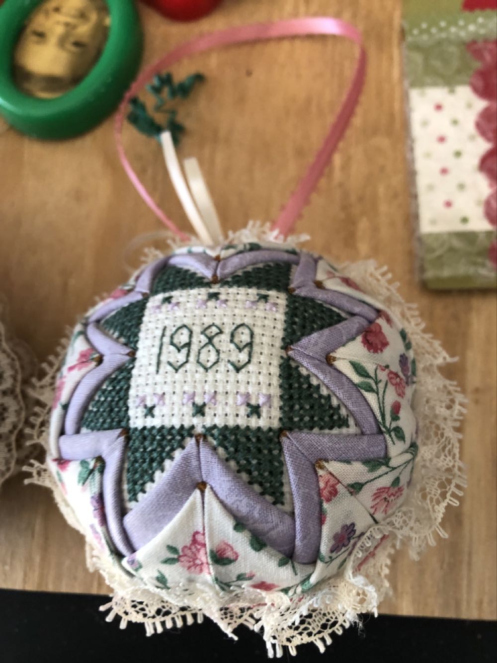 Missey Handmade Crossstitch Balls  ornament collectible - Main Image 3