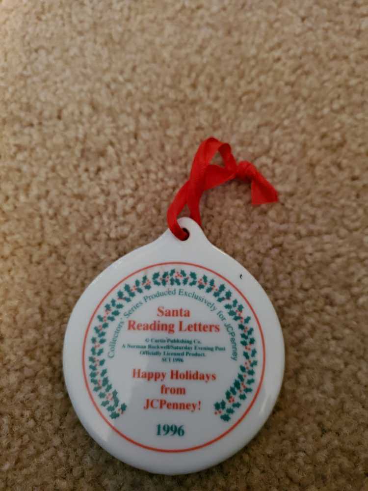 Santa Reading Letters  ornament collectible - Main Image 2