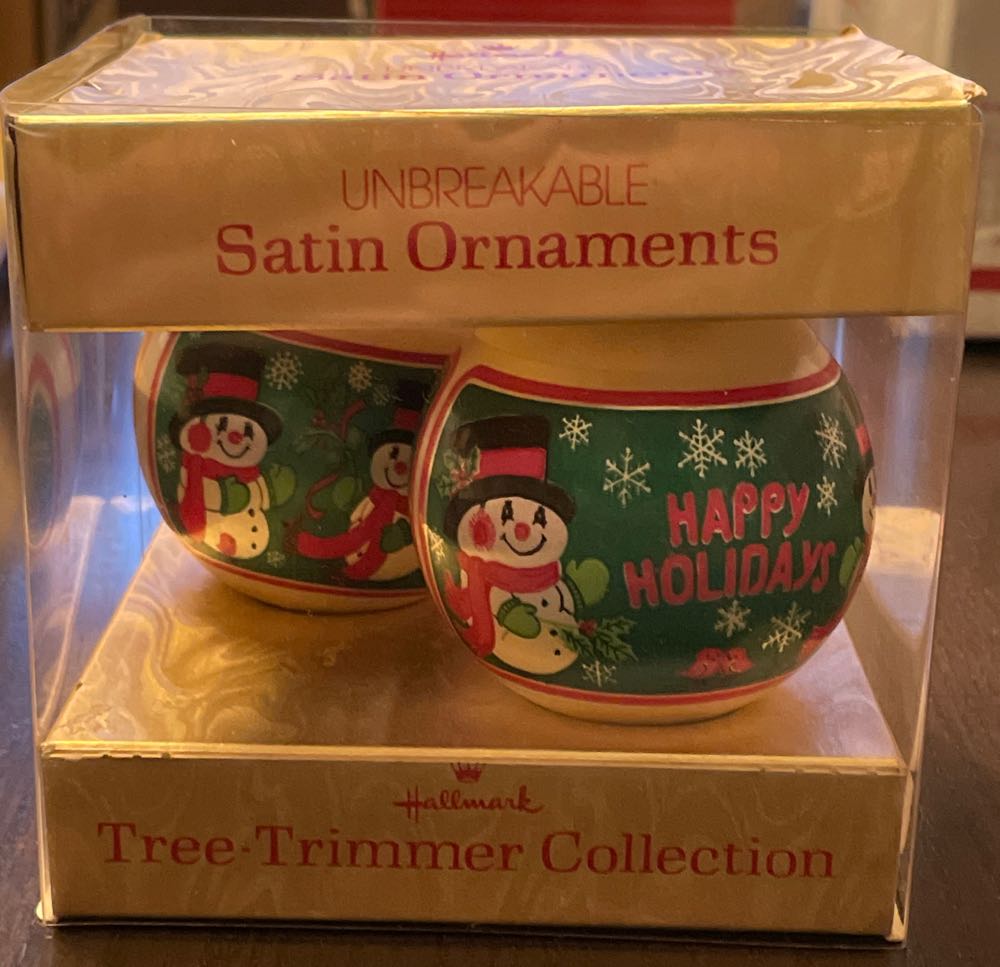 Snowman Satin Balls  ornament collectible - Main Image 2