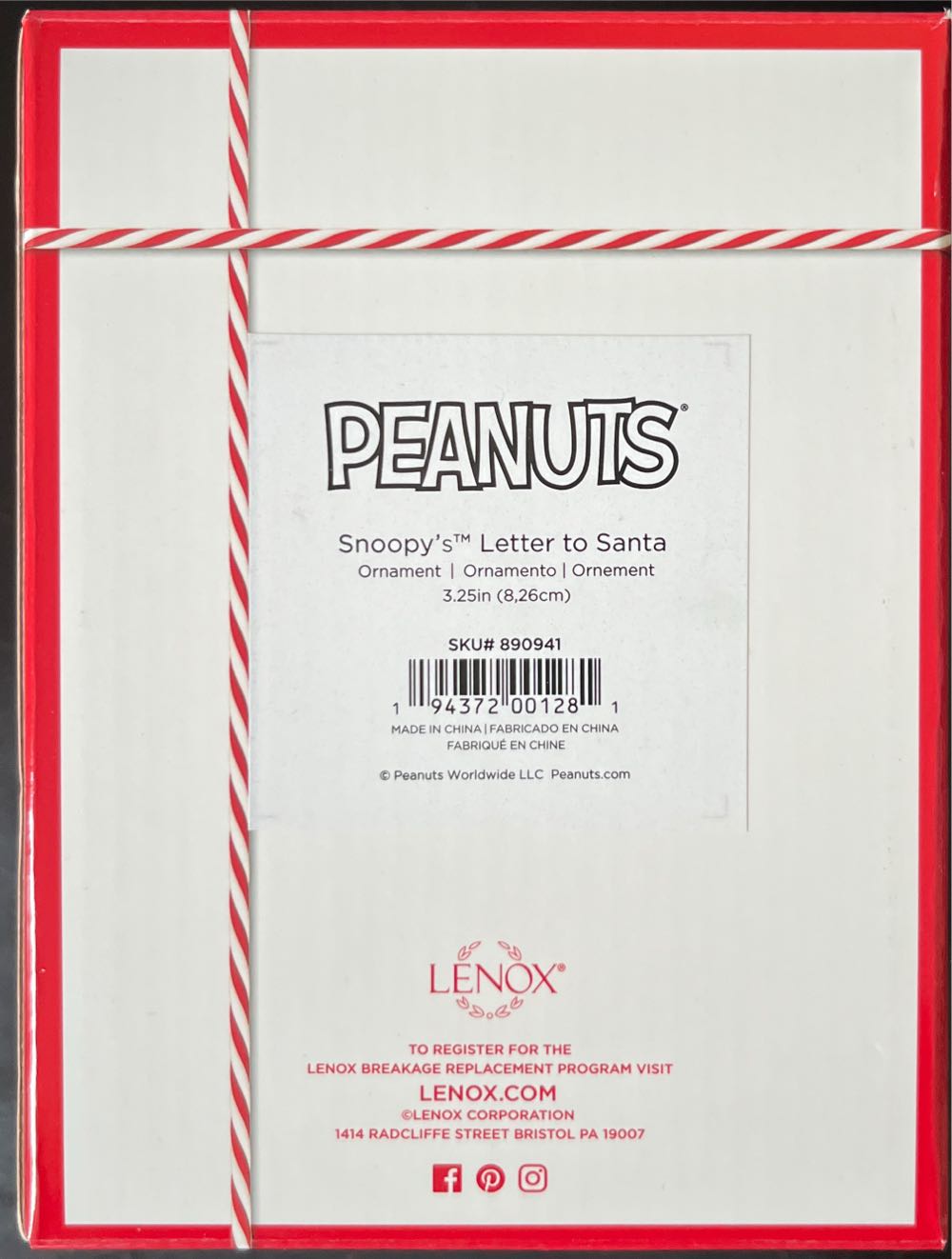 Snoopy’s Letter To Santa  (The Peanuts Gang) ornament collectible [Barcode 194372001281] - Main Image 2