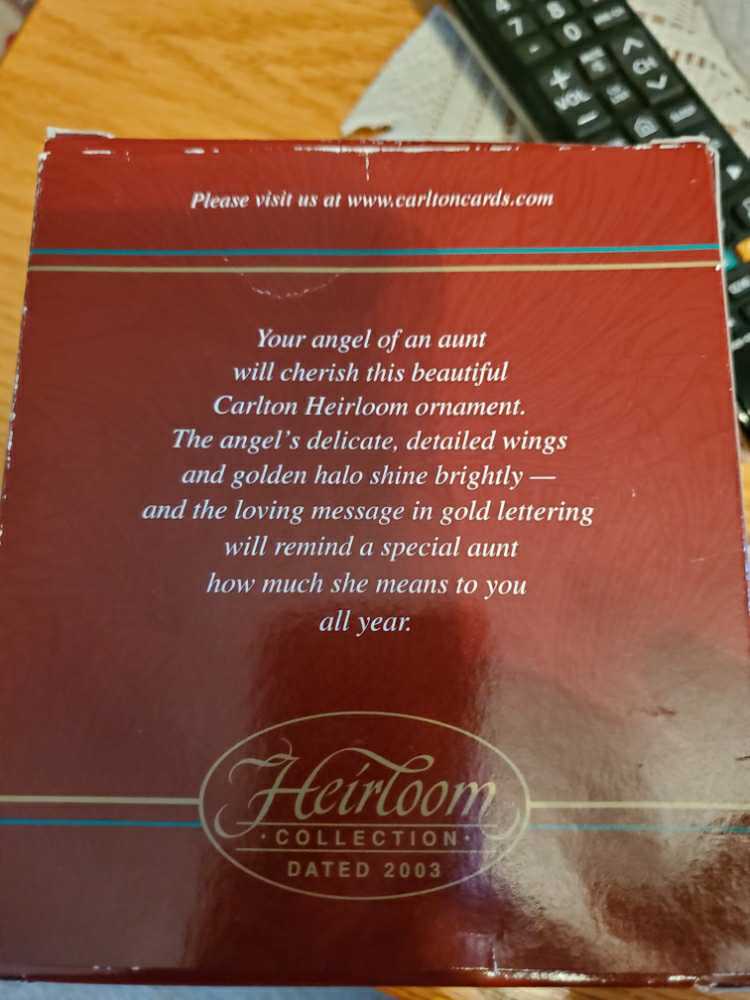 Aunt - 2003  ornament collectible [Barcode 661526033134] - Main Image 4