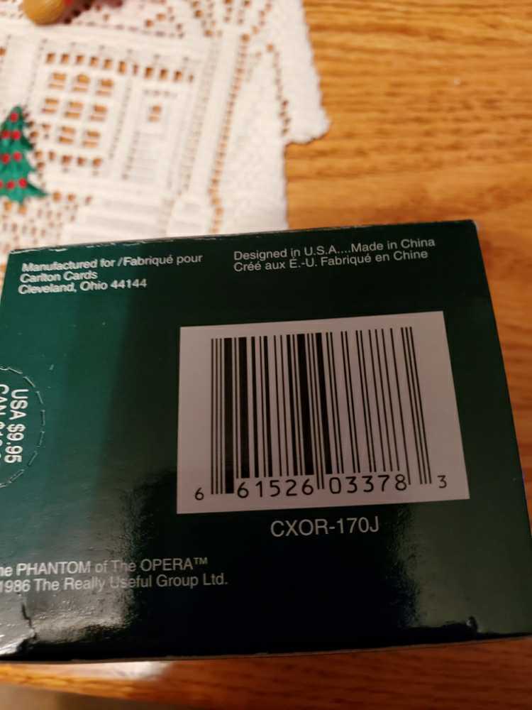 The Phantom Of The Opera - Little Heirloom Treasures ornament collectible [Barcode 661526033783] - Main Image 4