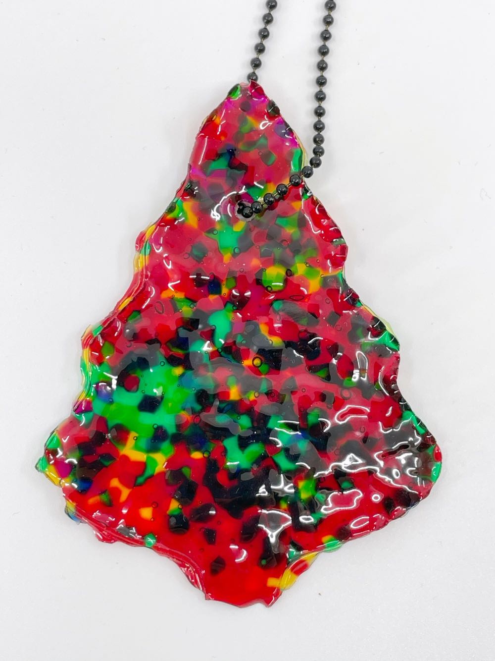 Plastic Stained Glass Xmas Tree  ornament collectible - Main Image 1