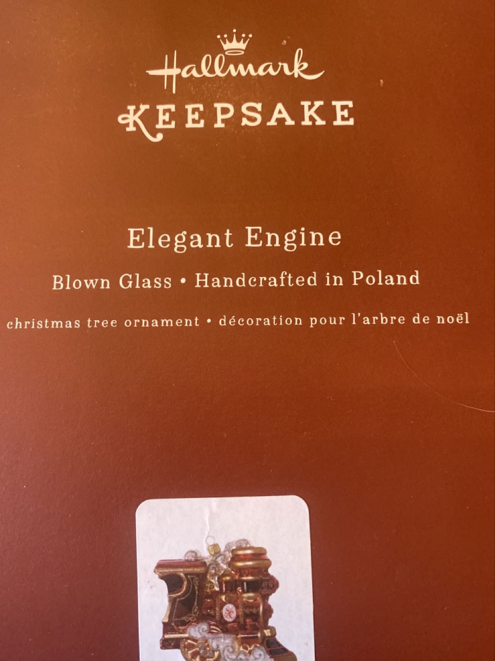 Elegant Engine - Hand Blown Glass - Heritage Collection (Trains) ornament collectible [Barcode 763795257072] - Main Image 2