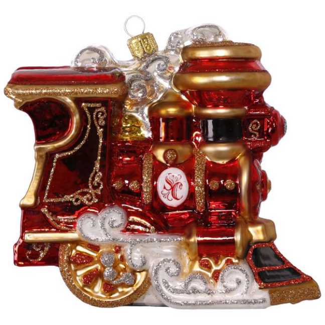 Elegant Engine - Hand Blown Glass - Heritage Collection (Trains) ornament collectible [Barcode 763795257072] - Main Image 3