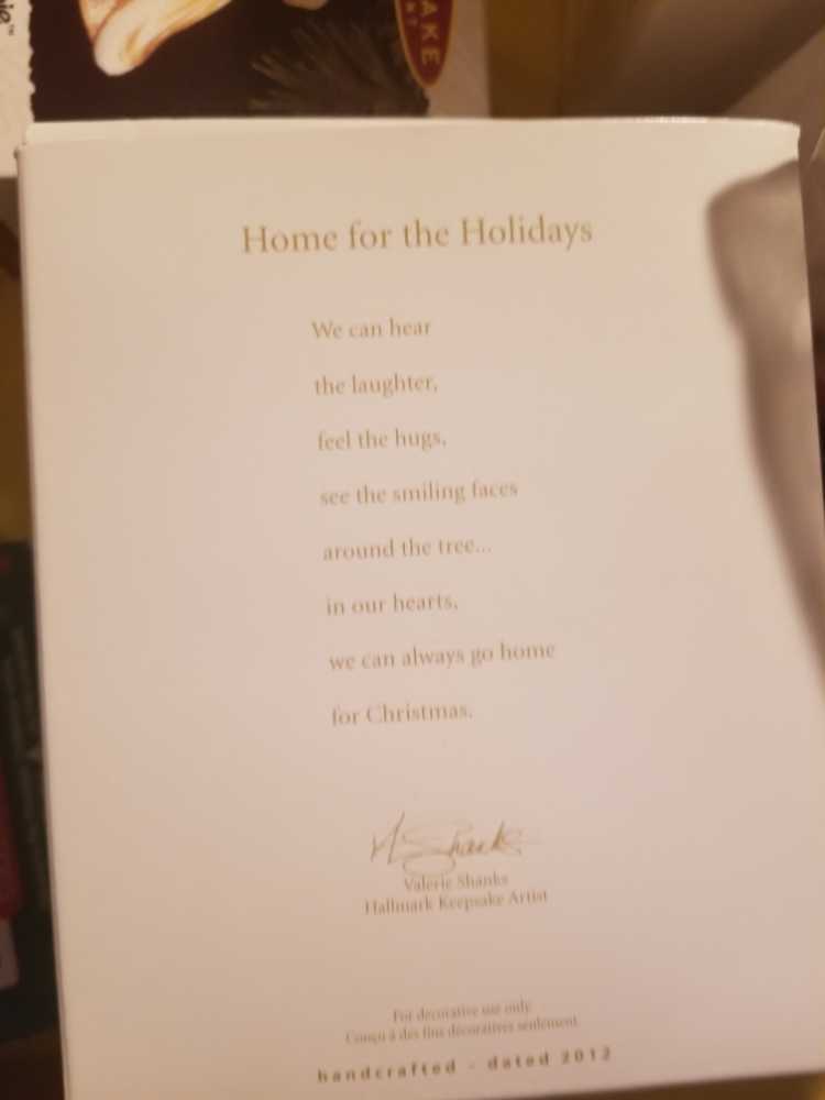 Home For The Holidays  ornament collectible [Barcode 795902314811] - Main Image 1