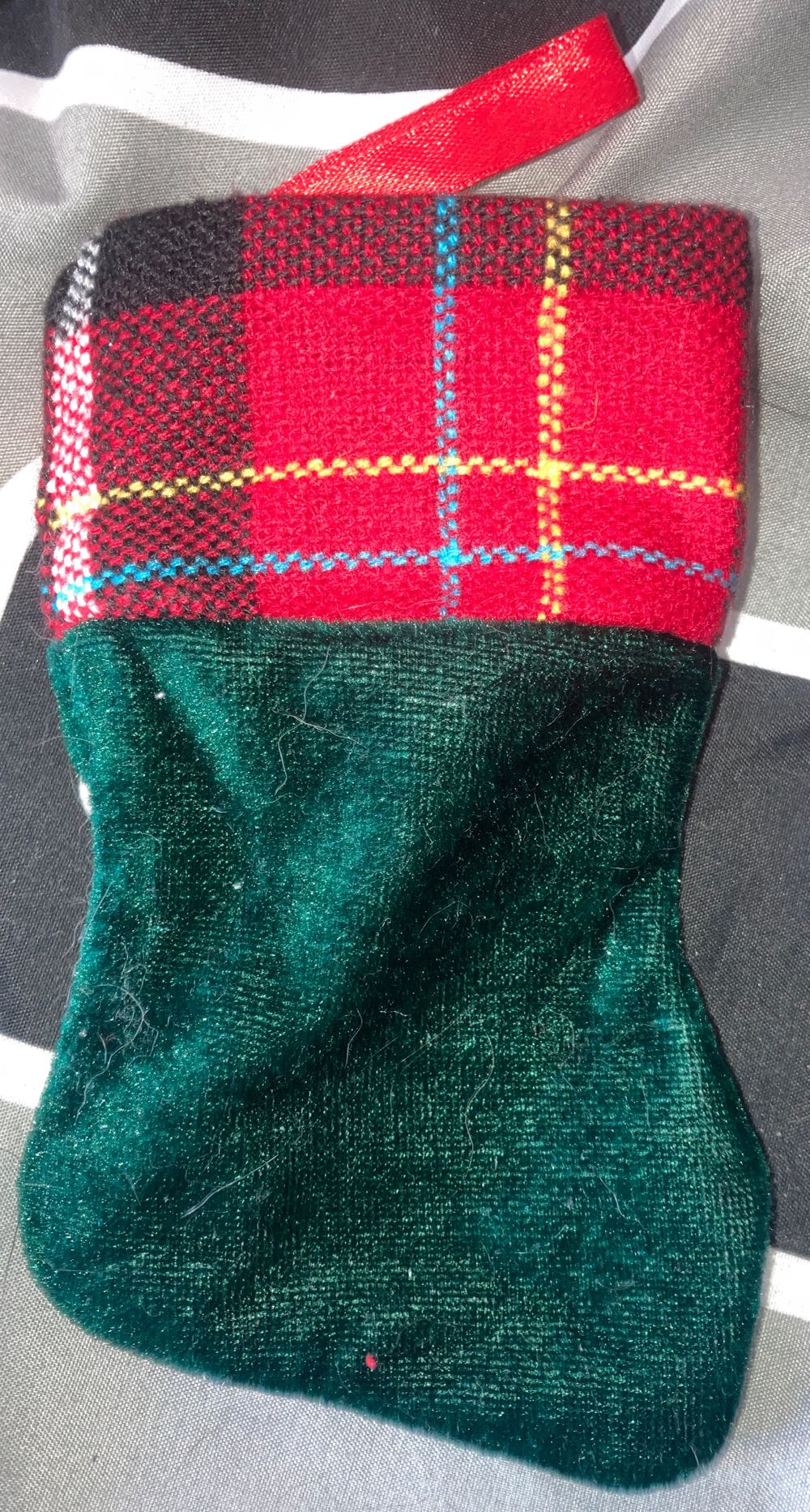 Green Velvet Mini Stocking  (Mini) ornament collectible - Main Image 2