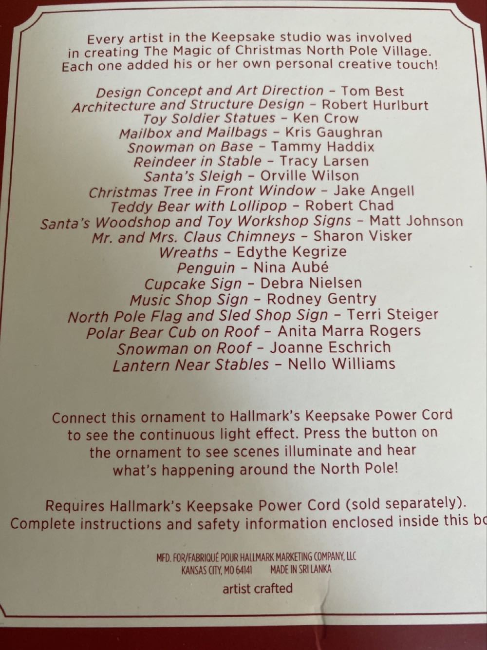 The Magic Of Christmas - KOC Club (National Event) ornament collectible - Main Image 2