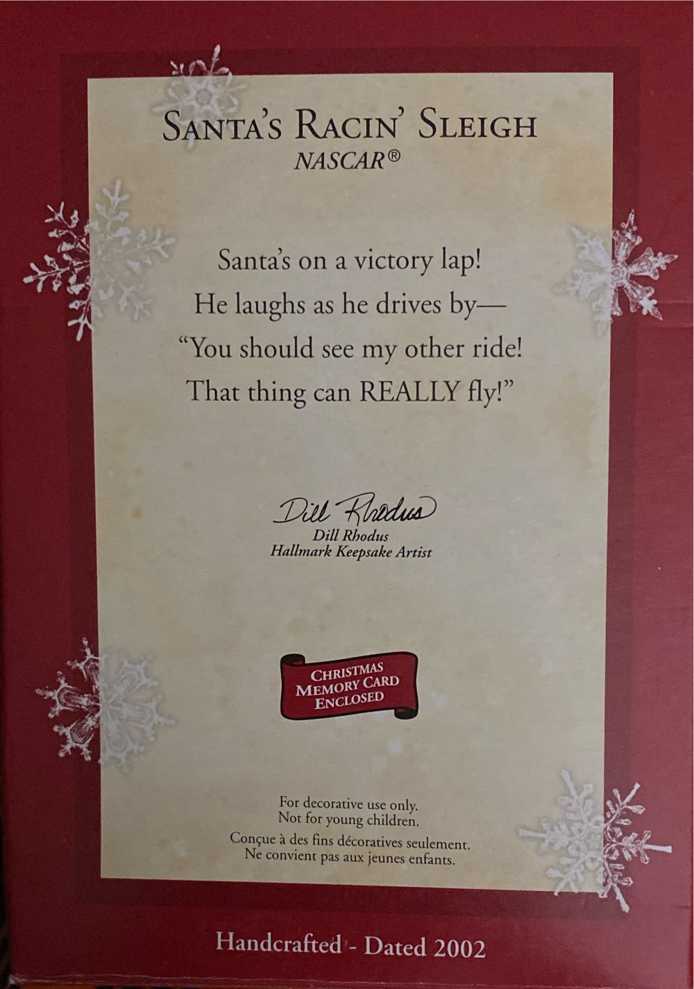 Nascar Santa’s Racin’ Sleigh Ornament Nascar - Nascar (Sports) ornament collectible [Barcode 015012705805] - Main Image 2