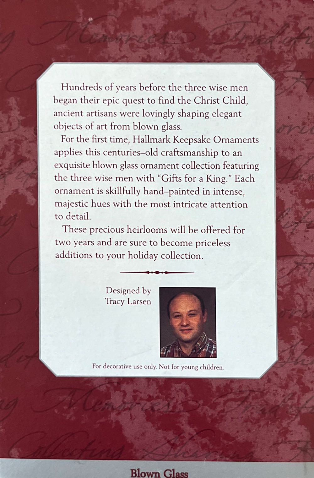 Frankincense Gifts For A King - Blown Glass (Religious) ornament collectible [Barcode 015012510522] - Main Image 3