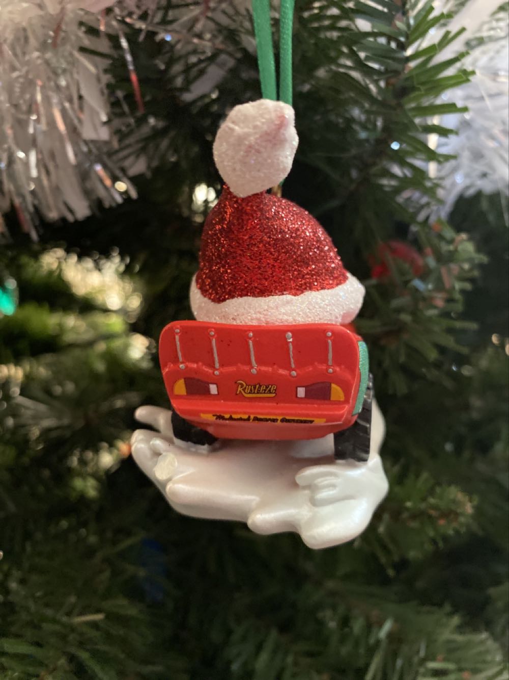 Cars McQueen Rust Eze Santa Hat  ornament collectible - Main Image 4