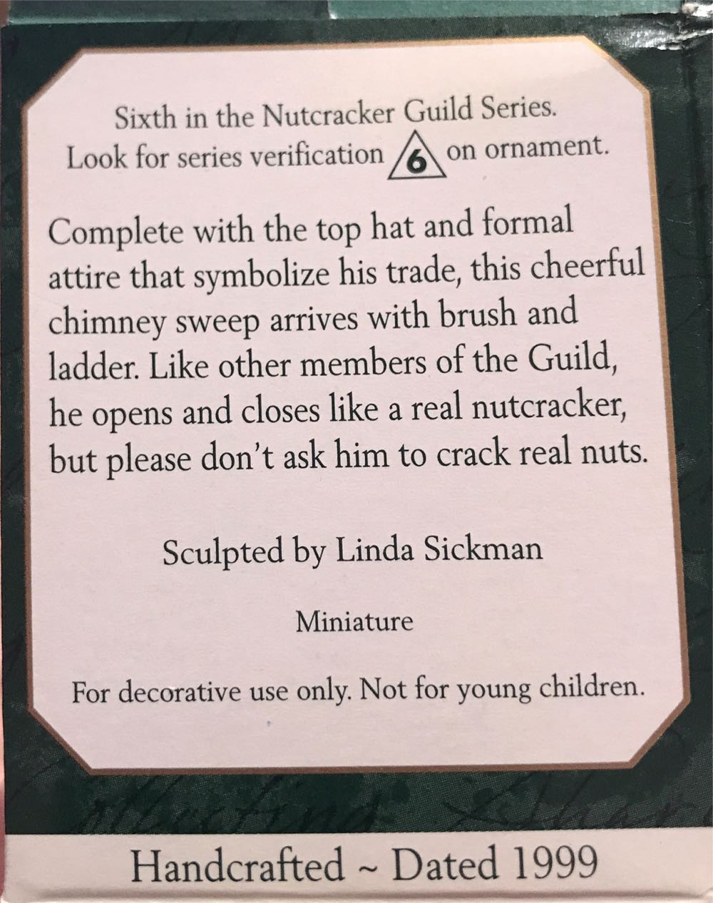 Miniature Nutcracker Guild #6 - Nutcracker Guild (Miniature Nutcracker) ornament collectible [Barcode 015012494051] - Main Image 2