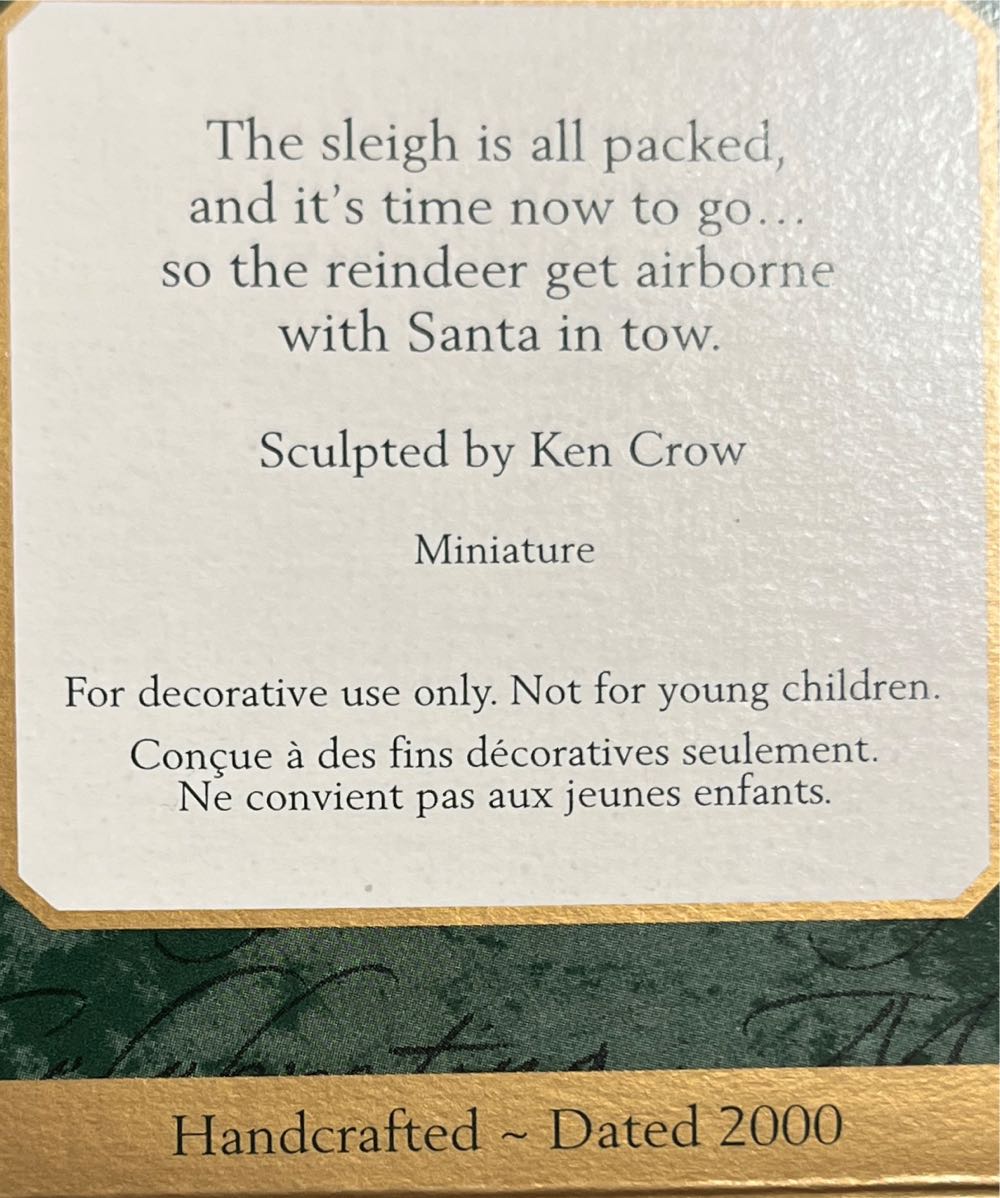 Santa’s Journey Begins - Miniature (Santa) ornament collectible [Barcode 015012569315] - Main Image 2