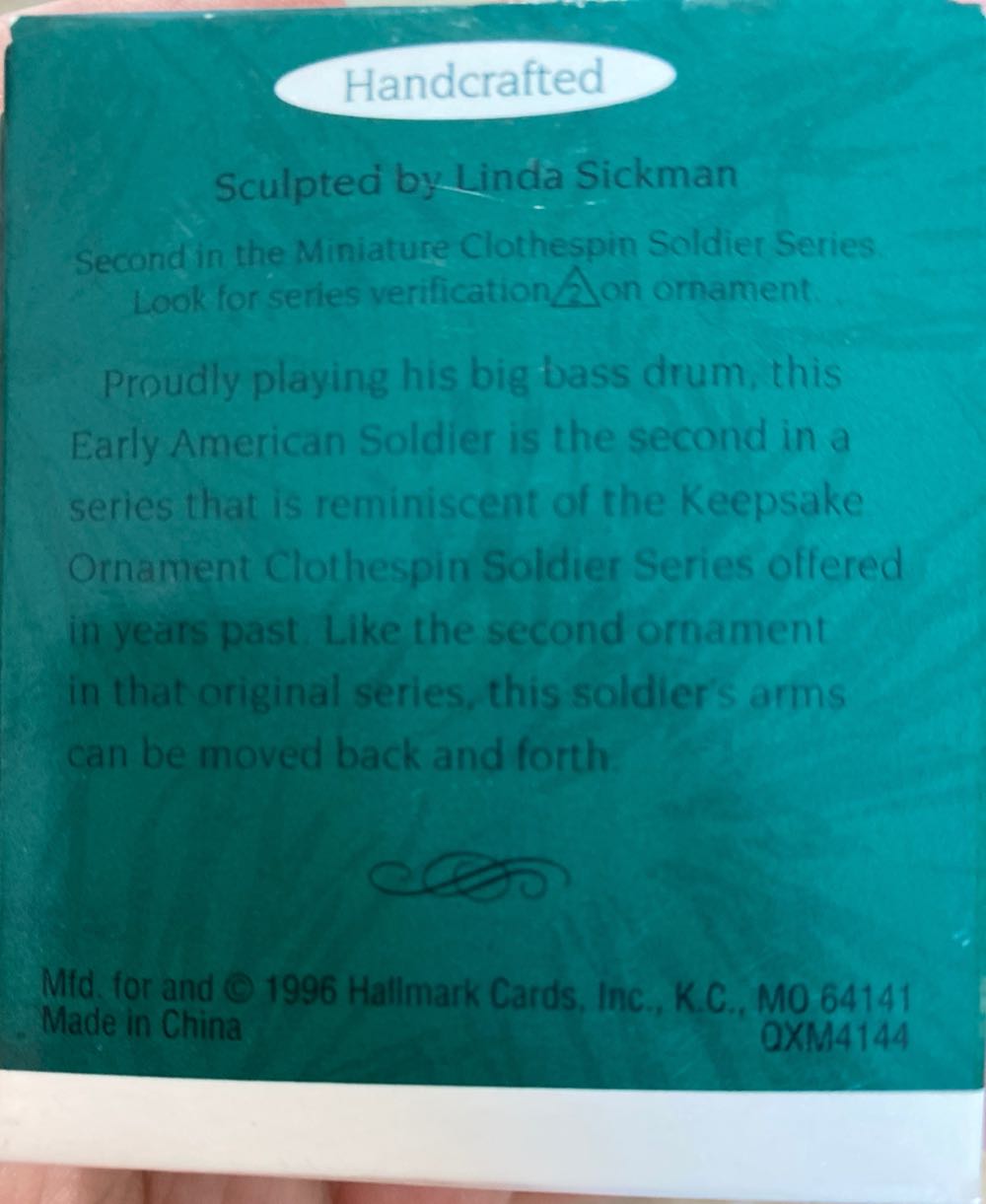 Miniature Clothespin Soldier - Clothespin Soldier (Miniature) ornament collectible [Barcode 015012292640] - Main Image 2