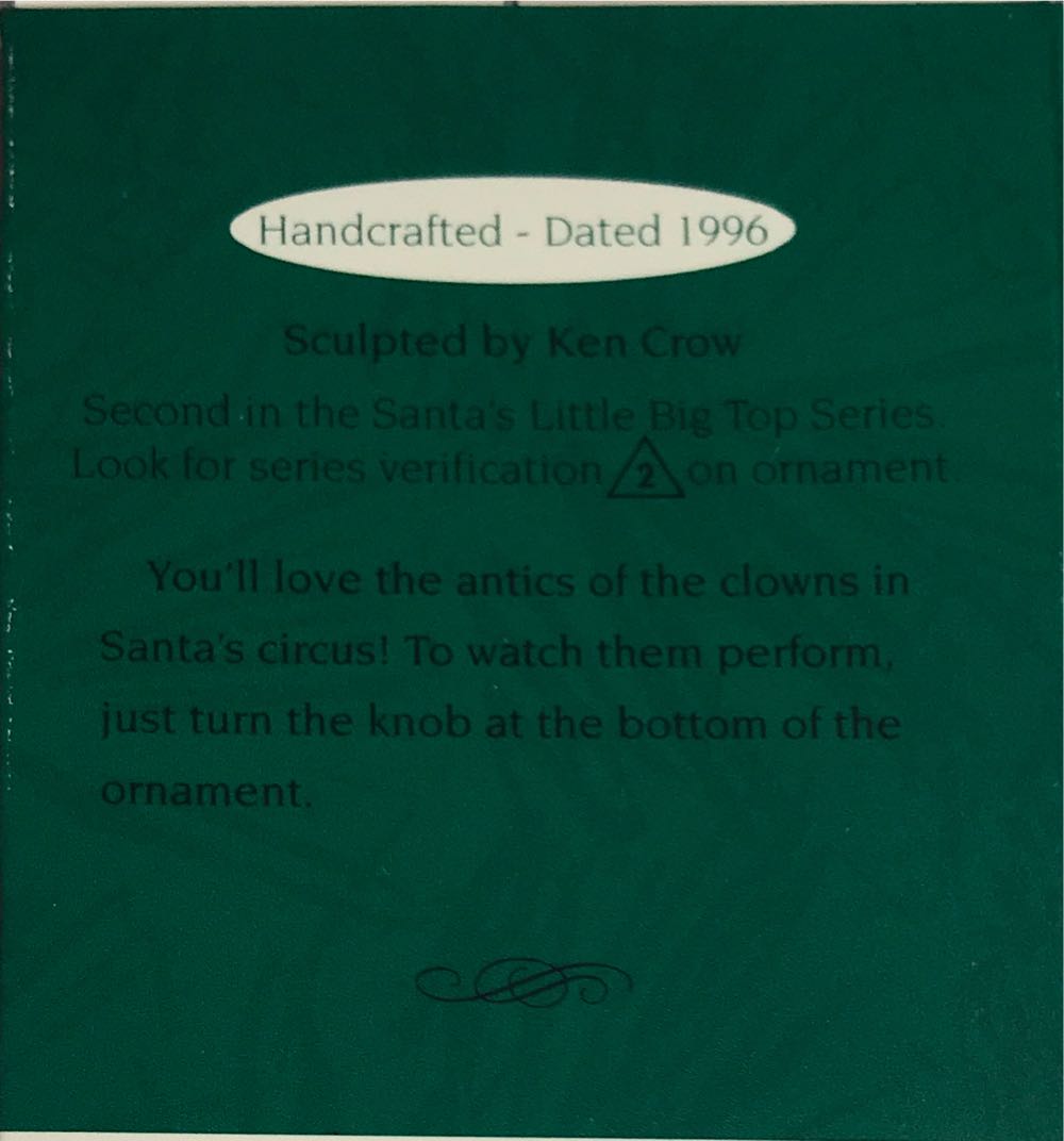 Miniature Santa’s Little Big Top #2 - Santa’s Little Big Top Miniatures (Circus) ornament collectible [Barcode 015012290080] - Main Image 3