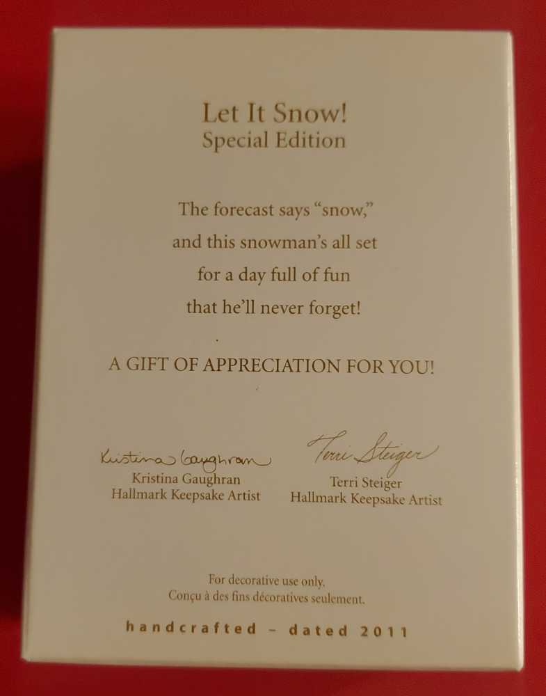 Let It Snow Special Edition - Snowman (Repaint) ornament collectible - Main Image 2