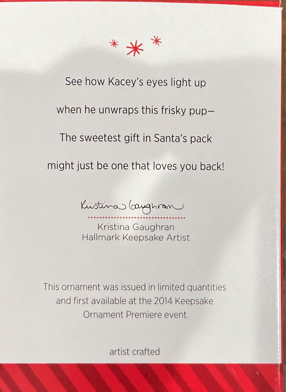 Kisses For Kasey  - Gingerbread (Gingerbread) ornament collectible [Barcode 795902429539] - Main Image 3