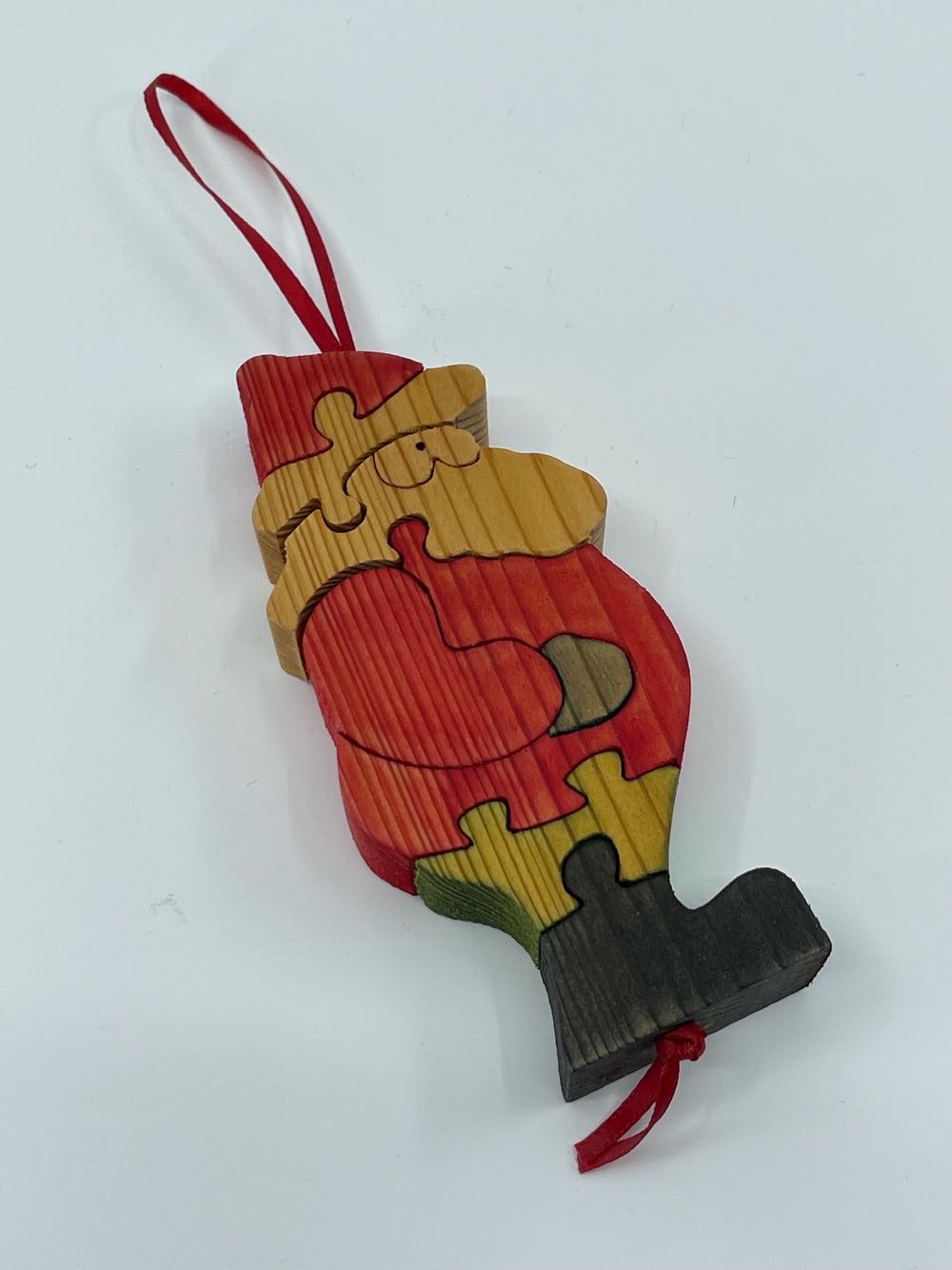 Wood Puzzle Santa  ornament collectible - Main Image 1