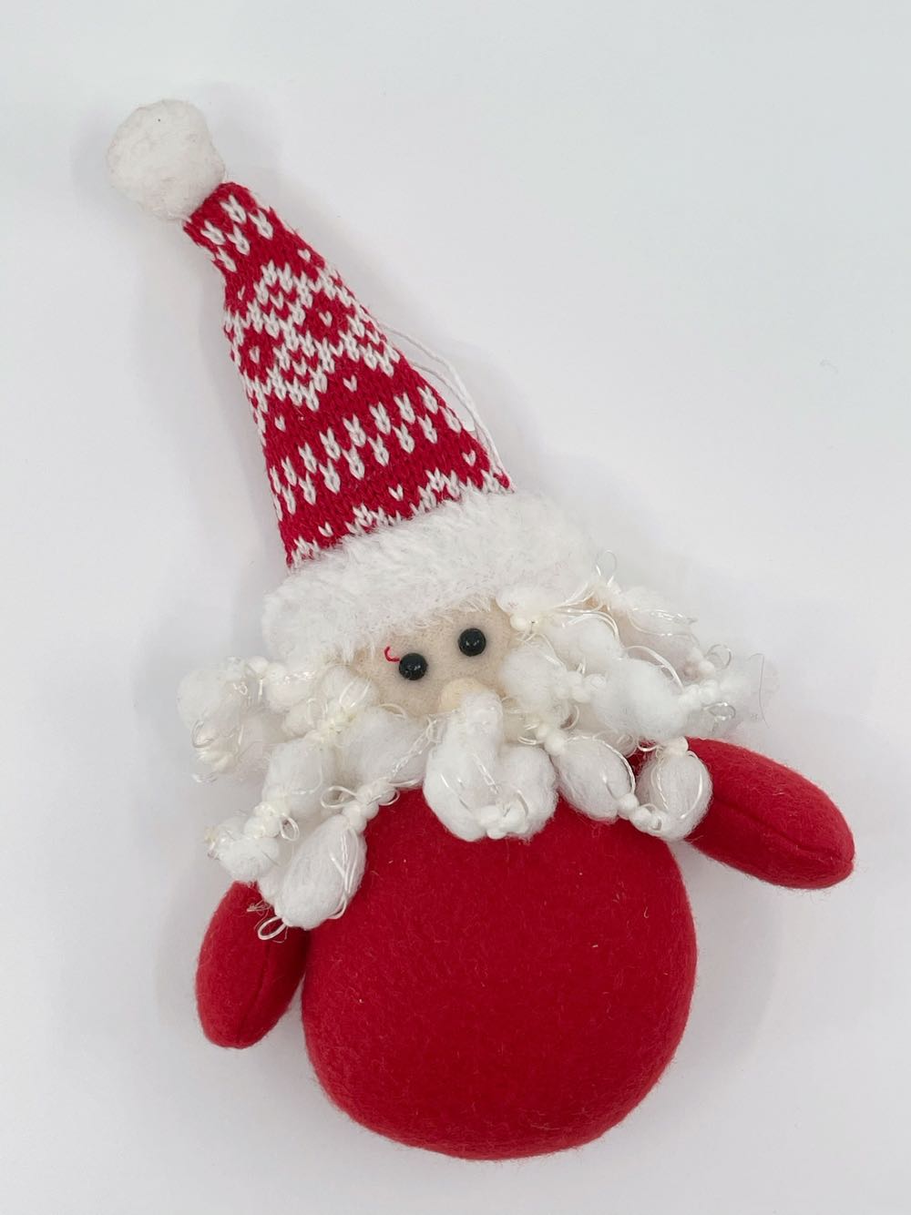 Stuffed Fabric Santa  ornament collectible - Main Image 1