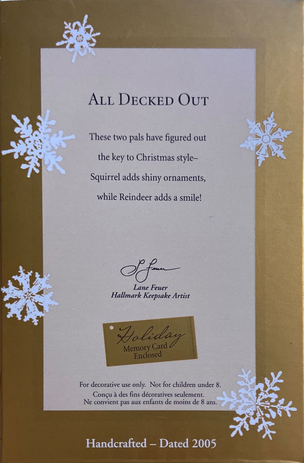 All Decked Out - Mooses (Reindeer) ornament collectible [Barcode 015012879667] - Main Image 2