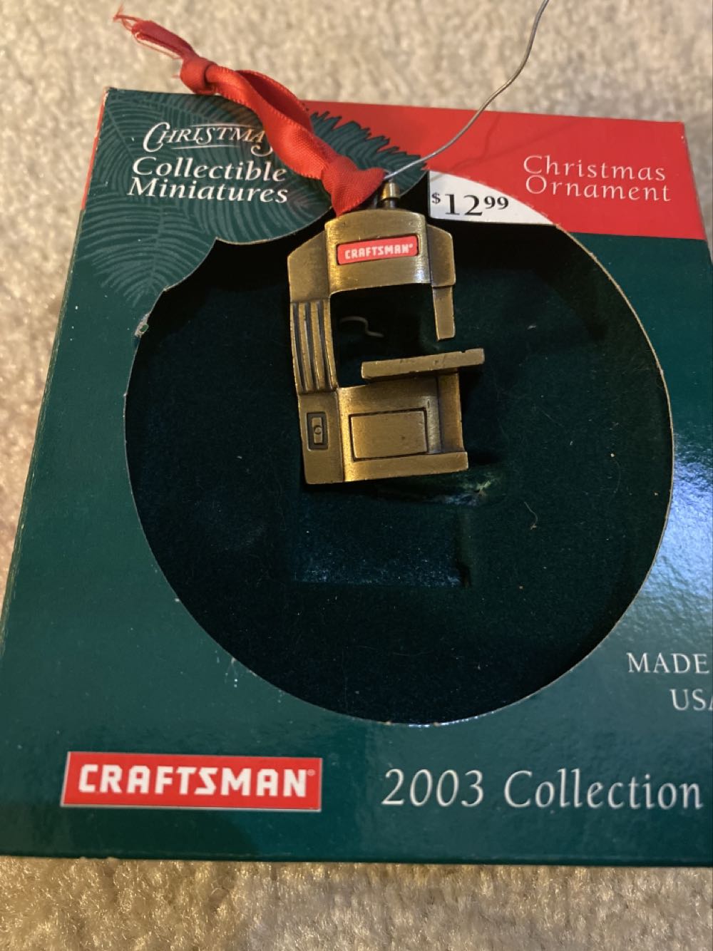 Craftsman Bronze Finish Band Saw - Craftsman Tools ornament collectible [Barcode 089102230317] - Main Image 1