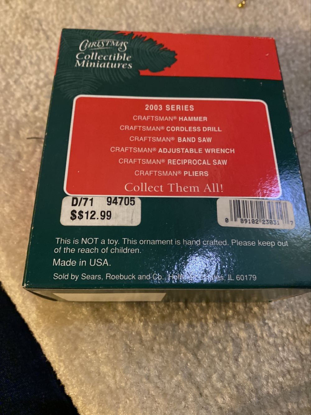 Craftsman Bronze Finish Band Saw - Craftsman Tools ornament collectible [Barcode 089102230317] - Main Image 2