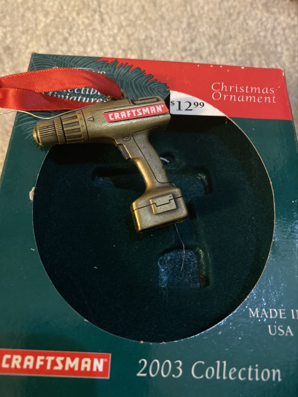 Craftsman Bronze Cordless Drill - Craftsman Tools ornament collectible [Barcode 089102230317] - Main Image 1