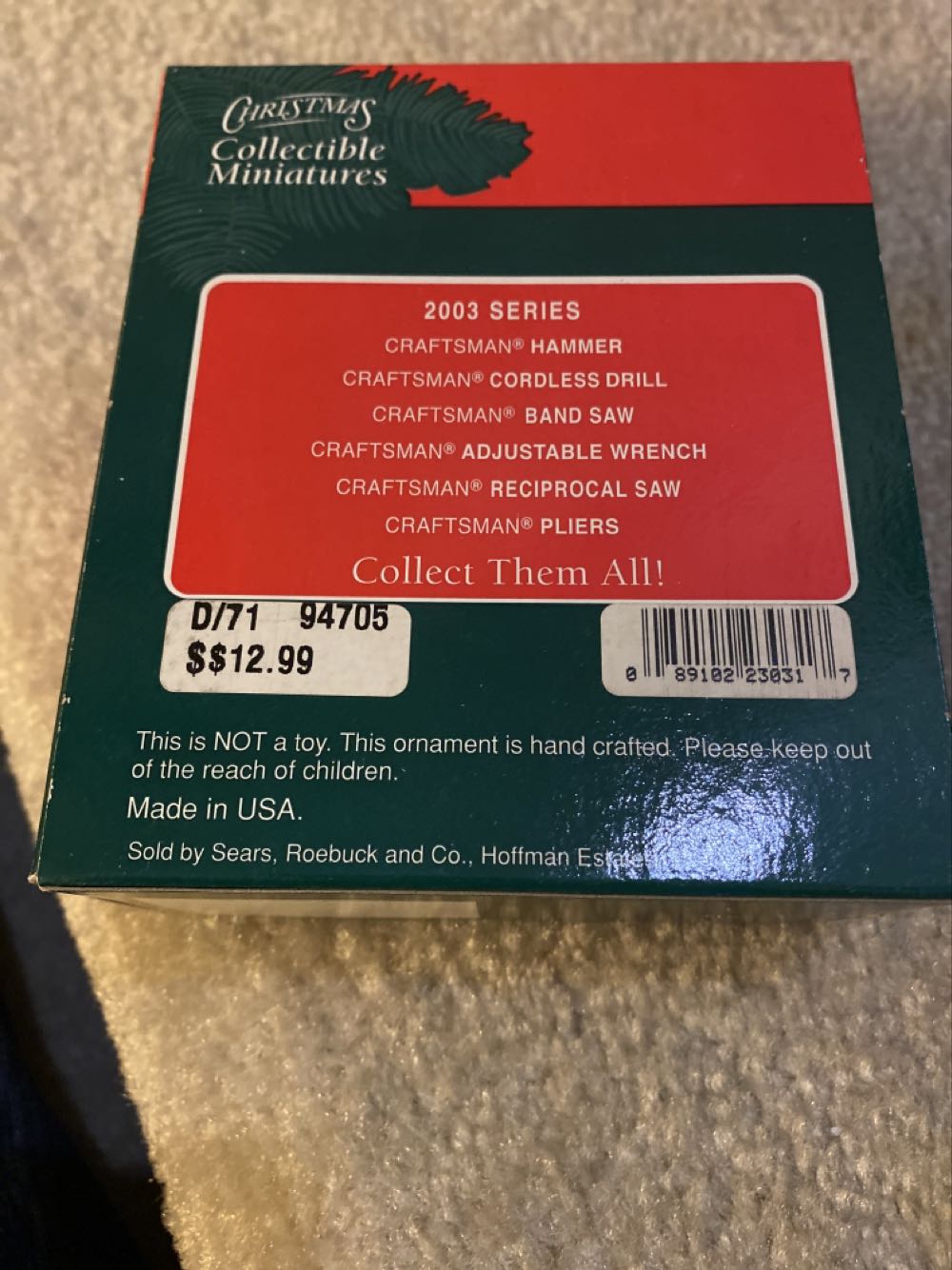 Craftsman Bronze Finish Adjustable Wrench - Craftsman Tools ornament collectible [Barcode 089102230317] - Main Image 2