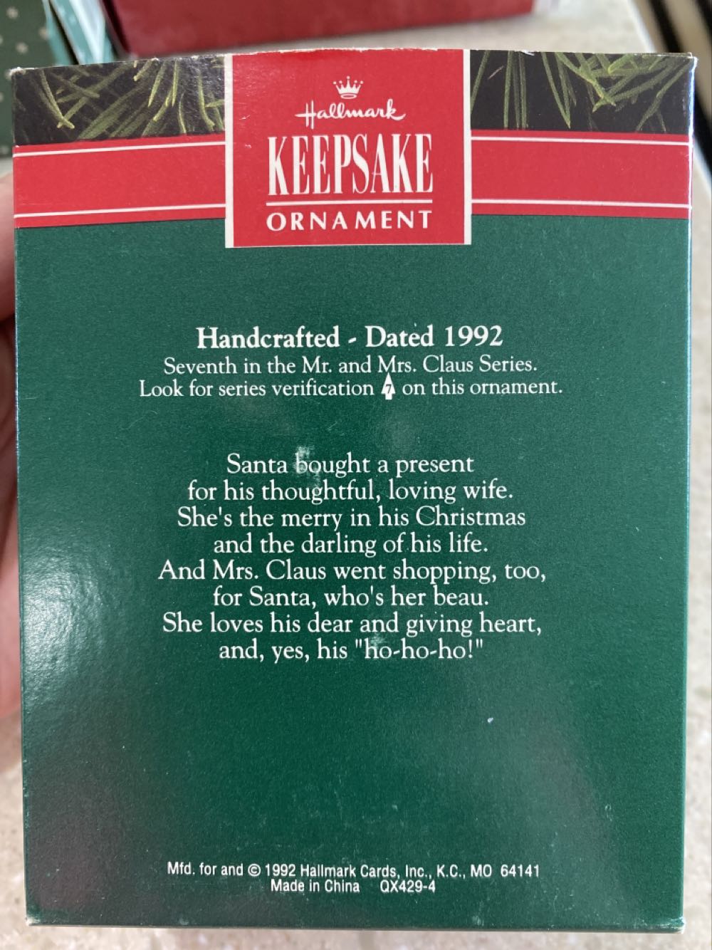 Gift Exchange - Mr. And Mrs. Claus (Mr. and Mrs. Claus) ornament collectible [Barcode 070000027505] - Main Image 2