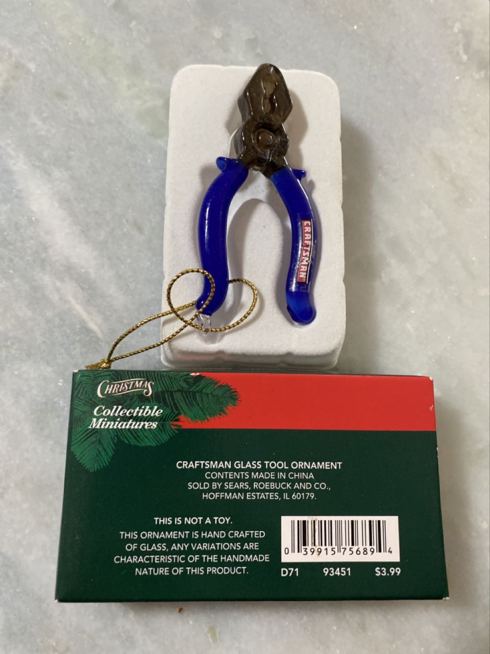 Craftsman Glass Pliers - Craftsman Tools ornament collectible [Barcode 039915756894] - Main Image 1