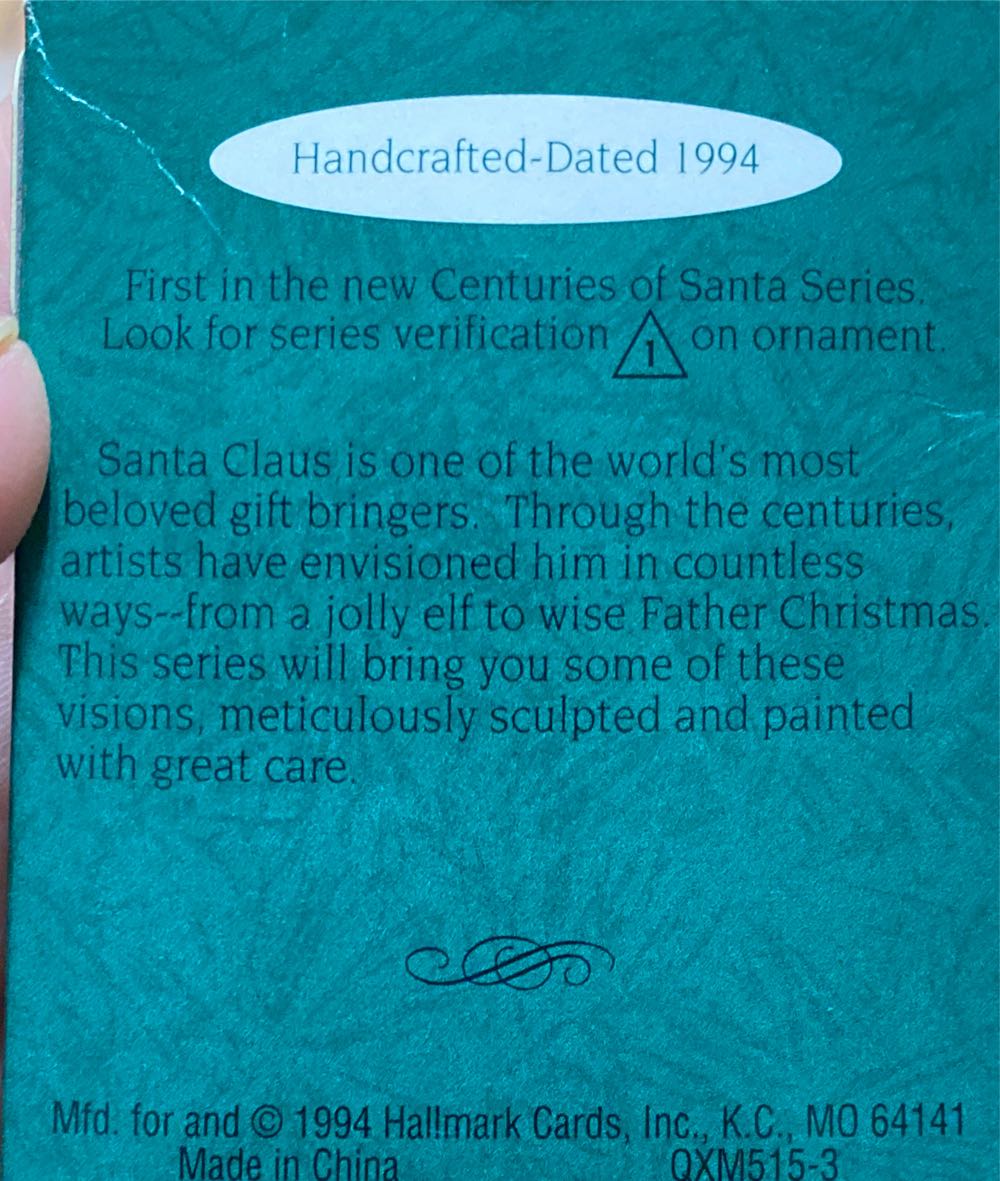 Miniature Centuries of Santa #1 - Centuries Of Santa Miniatures (Keepsake Miniature) ornament collectible [Barcode 015012125764] - Main Image 2