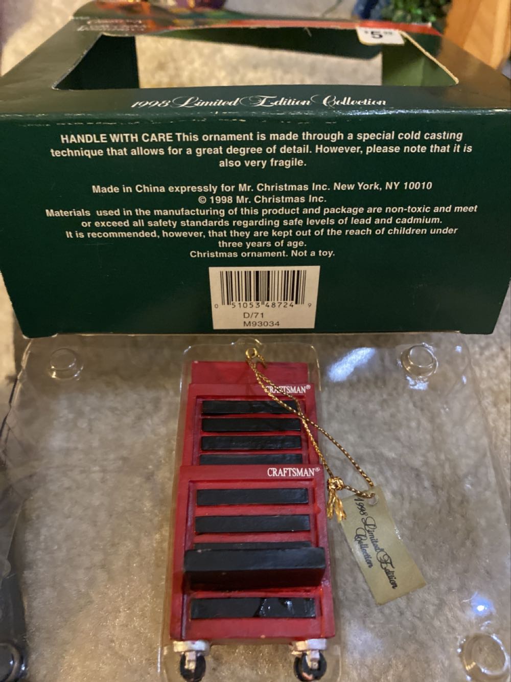 Craftsman Tool Chest Stacked - Craftsman Tools ornament collectible [Barcode 051053487249] - Main Image 2