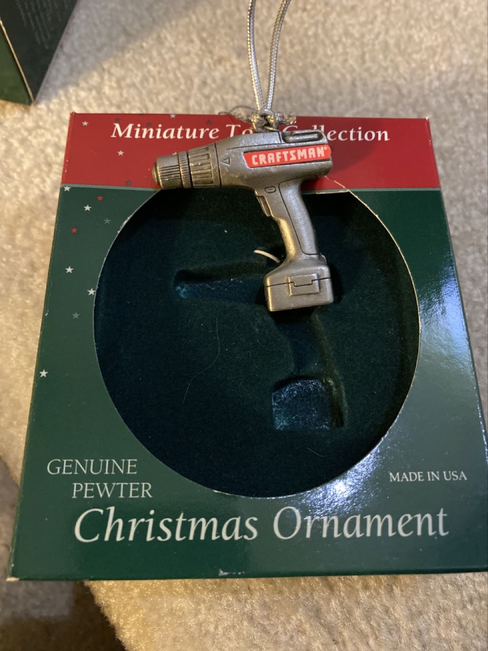 Craftsman Pewter Power Drill - Craftsman Tools ornament collectible [Barcode 089102400031] - Main Image 1