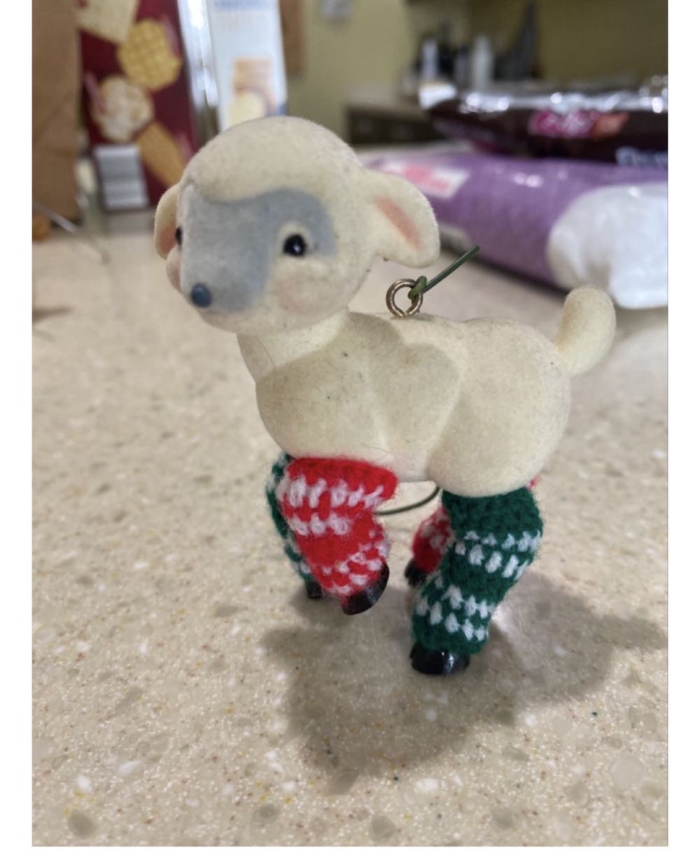 Lamb in Legwarmers - Animals (Critters) ornament collectible - Main Image 2