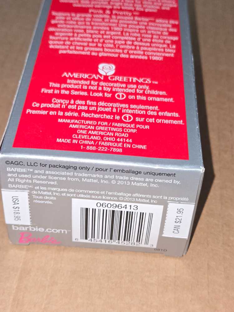 Pink & Pretty Barbie  - Barbie (Barbie) ornament collectible [Barcode 645416452823] - Main Image 3