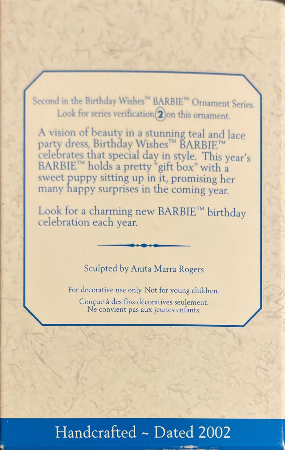 Barbie Birthday Wishes Barbie #2 - Birthday Wishes Barbie (Barbie Birthday) ornament collectible [Barcode 015012660760] - Main Image 2