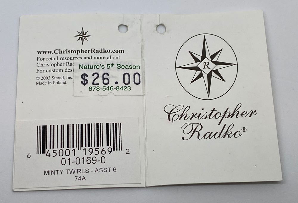 Minty Twirls- Assortment 6  ornament collectible - Main Image 3