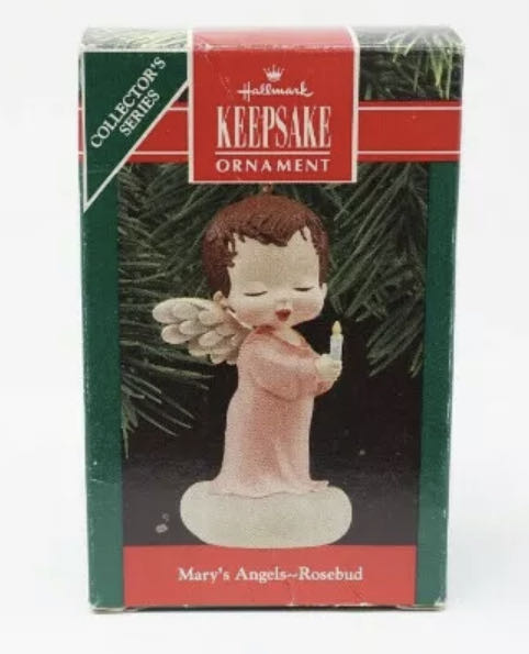 Hallmark Keepsake. Christmas. Mary’s Angels. 1990. 3rd In Series. Rosebud. - Mary’s Angels (3rd In Series: Rosebud) ornament collectible [Barcode 070000027406] - Main Image 2